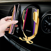Infrared Sensor Wireless Car Charger for QI Devices and Car Phone Holder Air Vent Clip Type_1