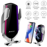 Infrared Sensor Wireless Car Charger for QI Devices and Car Phone Holder Air Vent Clip Type_5