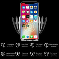 Infrared Sensor Wireless Car Charger for QI Devices and Car Phone Holder Air Vent Clip Type_10