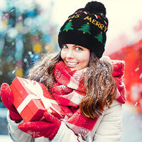 LED Christmas Theme Xmas Beanie Knitted Hat - Battery Operated_16