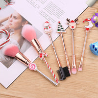 Holiday Christmas Makeup Brushes Set with Drawstring Bag_10