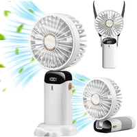 Portable Digital Display Foldable Aromatherapy Fan - USB Rechargeable_0