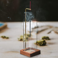Inverted Vertical Incense Stick Holder Glass Bottle_3